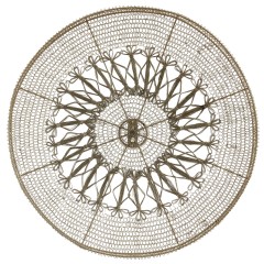 WALL DECO GOLDEN CIRCLE MEDIUM IRON BRASS PLATED 